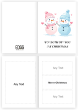 Load image into Gallery viewer, Two Snow People With A Face On Them Card
