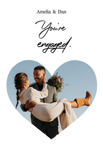 Personalised You're Engaged Photo Upload Card