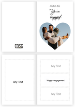 Load image into Gallery viewer, Personalised You&#39;re Engaged Photo Upload Card
