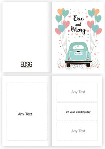 Personalised Married Wedding Card with Any Names