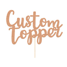 Load image into Gallery viewer, Personalized Cake Topper with Any Text Numbers Double Sided Glitter
