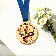 Load image into Gallery viewer, Personalized Colorful Wooden Medals
