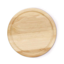 Load image into Gallery viewer, Rustic 25x25cm Oak Wood Cutting Board - Durable Circular Serving Platter

