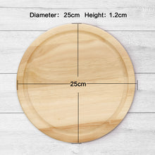 Load image into Gallery viewer, Rustic 25x25cm Oak Wood Cutting Board - Durable Circular Serving Platter
