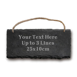 EDSG Slate Garden Sign Personalised Plaques for Garden/Shed/Yard Outdoor