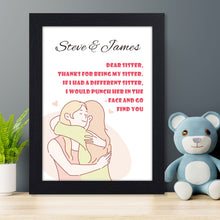 Load image into Gallery viewer, Personalised Valentines Day Gifts for Her Him Wife Husband Couples Girlfriend Boyfriend Birthday Custom Any Name A4 Picture I Love You from My Head Tomatoes Keepsake Present
