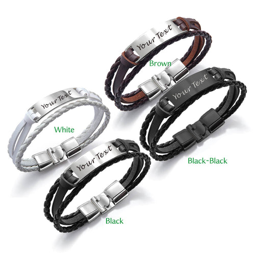 Personalised Engraved Bracelet Birthday Wedding Gift - EDSG
