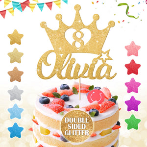 Personalised  Cake Topper Any Text Crown