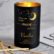 Load image into Gallery viewer, Personalised Scented Candle Natural Coconut Wax Candle love you
