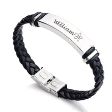 Load image into Gallery viewer, Personalised Engraved Leather Birthday Bracelet - EDSG
