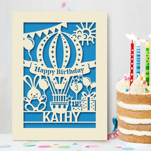Personalised Birthday Card Ballon Style - EDSG