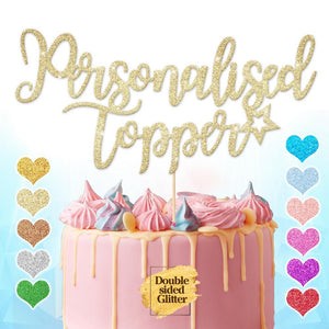 Personalised  Cake Topper Any Text Party Decoration - EDSG