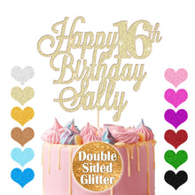 Load image into Gallery viewer, Personalised Happy Birthday Cake Topper Any Age Any Name
