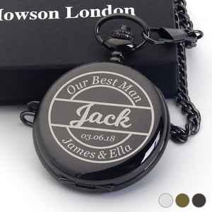 Personalised Engraved Usher Groomsmen Pocket Watch - EDSG