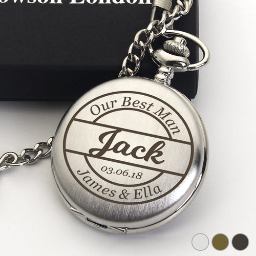 Personalised Engraved Usher Groomsmen Pocket Watch - EDSG