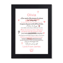 Load image into Gallery viewer, Personalised Gifts for Couples Her Him Wife Husband Girlfriend Boyfriend New Couple Gift Custom with Any Names Birthday Anniversary Valentines Day Keepsake Present
