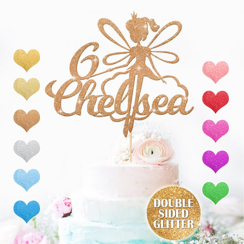 Personalised Fairy Happy Birthday Cake Topper - EDSG