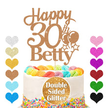 Load image into Gallery viewer, Personalised 30th Cake Topper with Bollon - EDSG
