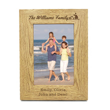 Load image into Gallery viewer, Personalised Engraved 7&quot; X 5&quot; Wood Photo Frame Family Gift - EDSG
