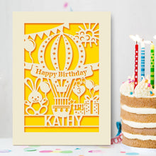 Load image into Gallery viewer, Personalised Birthday Card Ballon Style - EDSG
