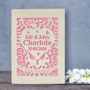 Personalised Wedding Paper Card Mr & Mrs - EDSG