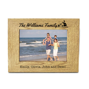 Personalised Engraved 7" X 5" Wood Photo Frame Family Gift - EDSG