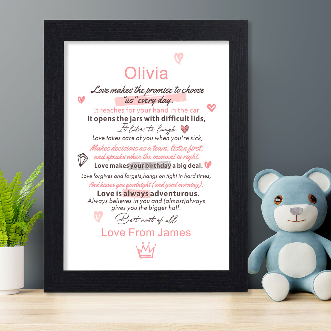 Personalised Gifts for Couples Her Him Wife Husband Girlfriend Boyfriend New Couple Gift Custom with Any Names Birthday Anniversary Valentines Day Keepsake Present