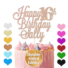 Load image into Gallery viewer, Personalised Happy Birthday Cake Topper Any Age Any Name
