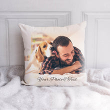 Load image into Gallery viewer, Personalised Cushion Cover Customised 16&quot;x 16&quot; Pillow Case Personalised Gifts for Women Her Mothers Day Custom Your Picture Photo with Any Word Photo Home Decoration Anniversary Birthday
