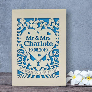 Personalised Wedding Paper Card Mr & Mrs - EDSG