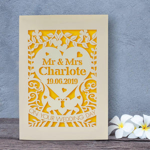 Personalised Wedding Paper Card Mr & Mrs - EDSG