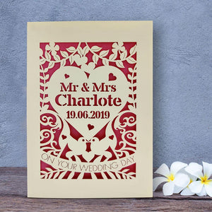 Personalised Wedding Paper Card Mr & Mrs - EDSG