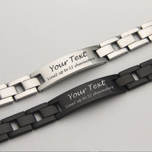 Load image into Gallery viewer, Personalised Mens Magnetic Bracelet - EDSG
