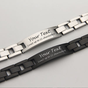 Personalised Mens Magnetic Bracelet - EDSG