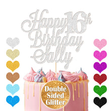 Load image into Gallery viewer, Personalised Happy Birthday Cake Topper Any Age Any Name
