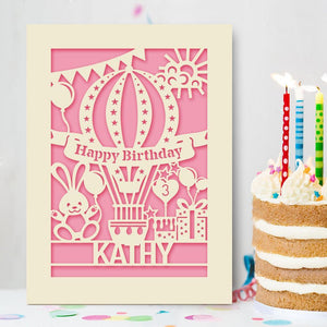 Personalised Birthday Card Ballon Style - EDSG