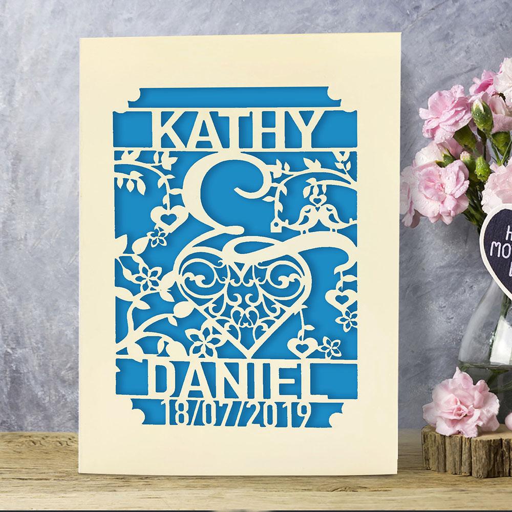 Personalised Wedding Greeting Card for Couples - EDSG