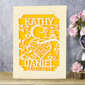 Personalised Wedding Greeting Card for Couples - EDSG