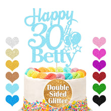 Load image into Gallery viewer, Personalised 30th Cake Topper with Bollon - EDSG
