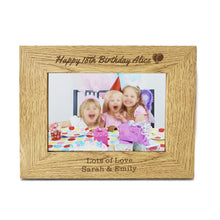 Load image into Gallery viewer, Personalised Engraved 7&quot; X 5&quot; Wood Photo Frame Birthday Gift - EDSG
