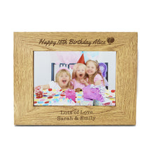 Load image into Gallery viewer, Personalised Engraved 7&quot; X 5&quot; Wood Photo Frame Birthday Gift - EDSG
