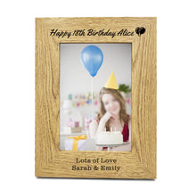 Load image into Gallery viewer, Personalised Engraved 7&quot; X 5&quot; Wood Photo Frame Birthday Gift - EDSG
