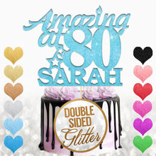 Load image into Gallery viewer, Personalised 80th Birthday Cake Amazing Cake Topper
