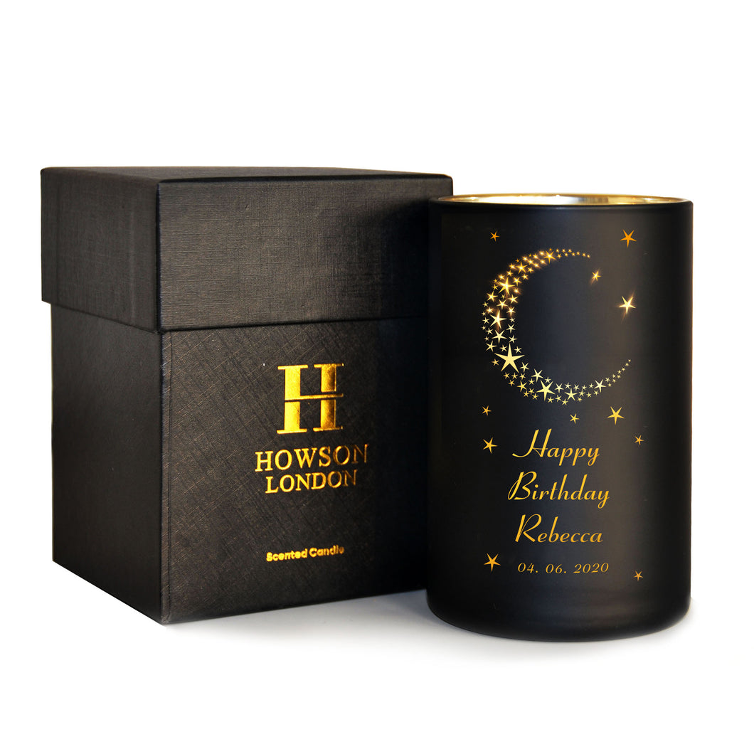 Personalised Scented Candle Natural Coconut Wax Candle Moon