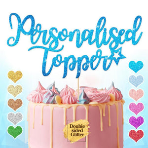 Personalised  Cake Topper Any Text Party Decoration - EDSG