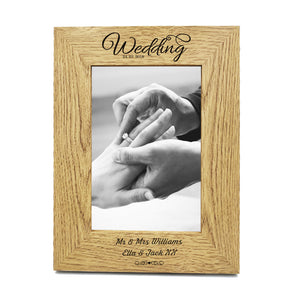 Personalised Engraved 7" X 5" Wood Photo Gift for Her - EDSG
