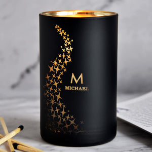 Personalised Scented Candle Natural Coconut Wax Candle Blossom Jasmine Amber