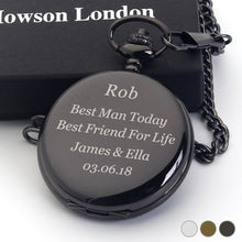 Load image into Gallery viewer, Personalised Engraved Pocket Watch Wedding Gift - EDSG
