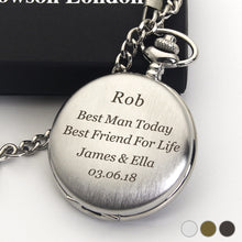 Load image into Gallery viewer, Personalised Engraved Pocket Watch Wedding Gift - EDSG
