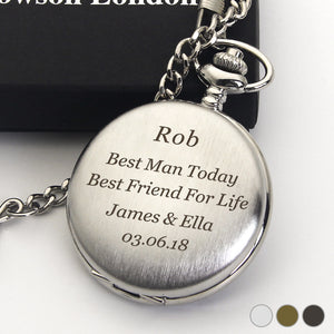 Personalised Engraved Pocket Watch Wedding Gift - EDSG